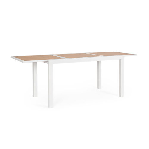 BIZZOTTO stół ogrodowy HILIJA 140-210     biały / rozkładany