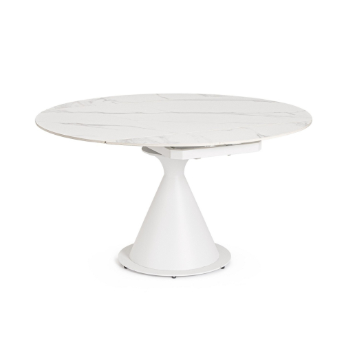 BIZZOTTO stół ogrodowy JONNI 85-135       biały / rozkładany