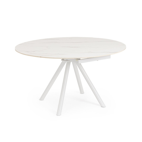 BIZZOTTO stół ogrodowy RAUNI 87-135       biały / rozkładany