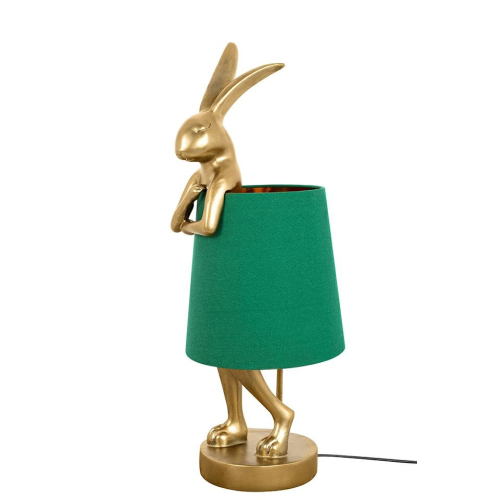 KARE lampa stołowa RABBIT 68 cm  złota / zielona