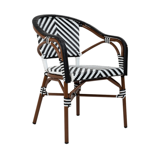 Krzesło ogrodowe CAFE AZURE biały /       czarny