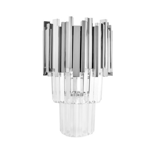 Lampa ścienna IMPERIAL WALL SILVER - stal, kryształ