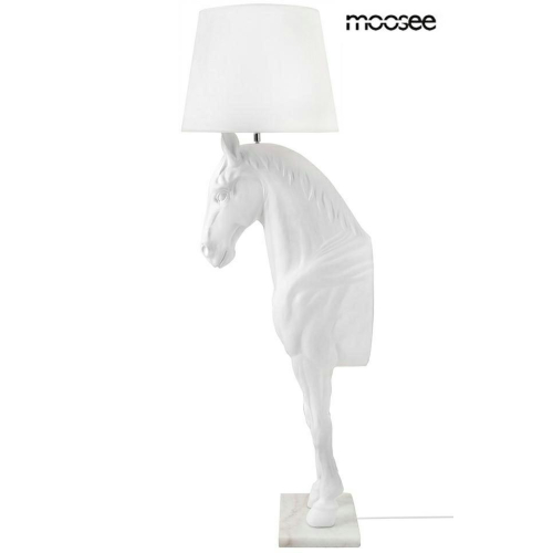 MOOSEE lampa podłogowa KOŃ HORSE STAND    M biała - włókno szklane