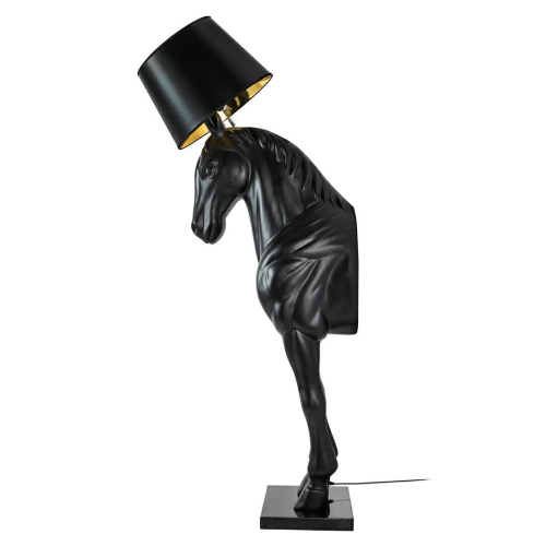 MOOSEE lampa podłogowa KOŃ HORSE STAND    M czarna - włókno szklane