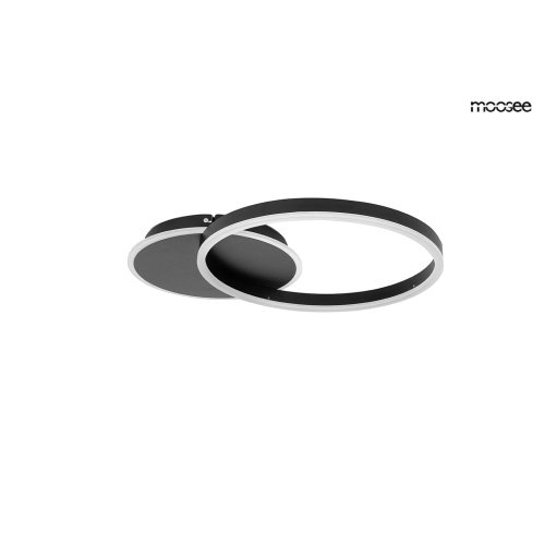 MOOSEE lampa sufitowa / plafon RINGS 2    czarna