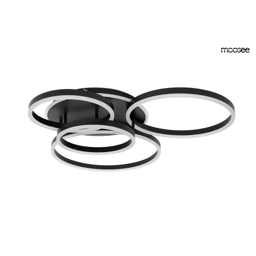 MOOSEE lampa sufitowa / plafon RINGS 5    czarna