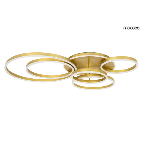MOOSEE lampa sufitowa / plafon RINGS 6    złota