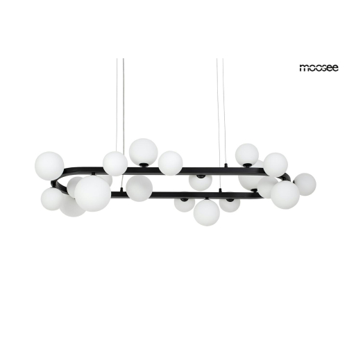MOOSEE lampa wisząca ALURE OVAL 120       czarna/mleczna