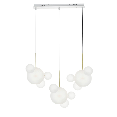 MOOSEE lampa wisząca CAPRI LINE 3 złota   / biała - 180 LED, aluminium, szkło