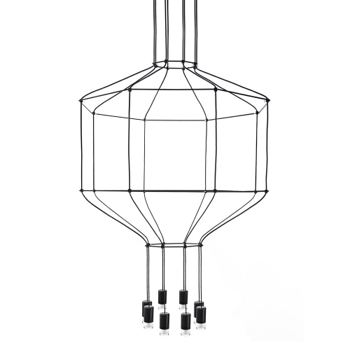 MOOSEE lampa wisząca FLUSSO 8 czarna