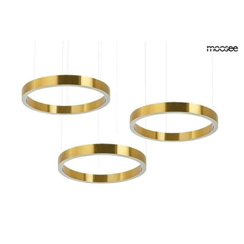 MOOSEE lampa wisząca RING 40 + 40 + 40    złota na jednej podsufitce