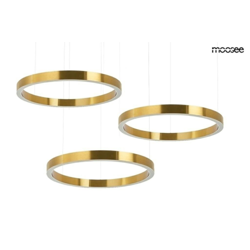 MOOSEE lampa wisząca RING 60 + 60 + 60    złota na jednej podsufitce