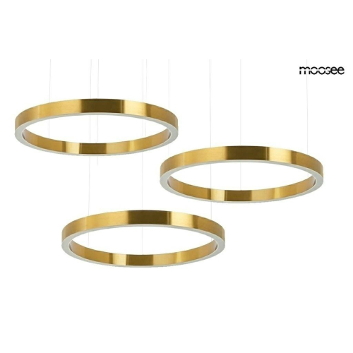 MOOSEE lampa wisząca RING 80 + 80 + 80    złota na jednej podsufitce