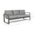BIZZOTTO sofa 3-osobowa ogrodowa          MERRIGAN szara