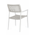 BIZZOTTO krzesło ogrodowe CALETA białe    / szare