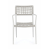 BIZZOTTO krzesło ogrodowe CALETA białe    / szare
