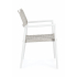 BIZZOTTO krzesło ogrodowe CALETA białe    / szare