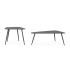 BIZZOTTO zestaw stolików YVONNE FLARED    szary