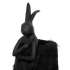 KARE lampa stołowa RABBIT FUR 50 cm       czarna / złota