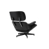 Fotel LOUNGE HM czarny / czarny jesion