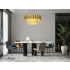 Lampa wisząca IMPERIAL GOLD 80 - stal, kryształ