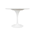 Stół TULIP MARBLE 100 CARRARA biały - blat okrągły marmurowy, metal