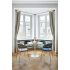 Stół TULIP MARBLE 90 CARRARA biały - blat okrągły marmurowy, metal