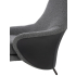 Fotel LOBBY TEDDY szary - stal nierdzewna, czarny opal