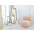 Fotel LOW TEDDY PINK różowy