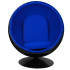 Fotel BALL BLACK niebieski