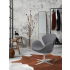 Fotel SWAN WOOL PREMIUM szary - wełna, podstawa stal
