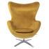 Fotel EGG SZEROKI VELVET khaki zielony
