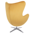 Fotel EGG SZEROKI VELVET musztardowy