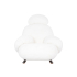 Fotel bujany PLUSH FUR biały