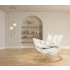 Fotel bujany SWING VELVET beżowy