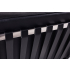 Sofa dwuosobowa BARCELON czarna - włoska skóra naturalna, stal