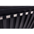 Sofa dwuosobowa BARCELON PRESTIGE PLUS czarna - włoska selekcjonowana skóra naturalna, stal