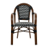 Krzesło ogrodowe CAFE PARIS ARM brązowe   rattan
