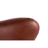 Fotel EGG SZEROKI PU brąz vintage brandy