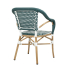 Krzesło ogrodowe CAFE MIRAMAR turkus /    morski rattan