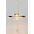 Lampa wisząca CHAPLIN 360 mosiądz - LED, szkło