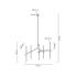 MOOSEE lampa wisząca CANDELABR 10 czarna