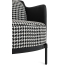 Fotel VENICE BLACK czarny PU / pepitka