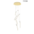 MOOSEE lampa wisząca TULIPPE 7 DISC złota