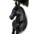 MOOSEE lampa podłogowa KOŃ HORSE STAND    M czarna - włókno szklane