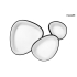 MOOSEE lampa sufitowa / plafon AREA 3     czarna