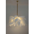 MOOSEE lampa wisząca TIFFANY 135 biała    mosiądz / naturalne pióra
