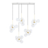 MOOSEE lampa wisząca CAPRI LINE 5 złota   - 300 LED, aluminium, szkło