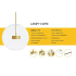 MOOSEE lampa wisząca CAPRI 4 złota - 60   LED, aluminium, szkło