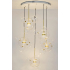 MOOSEE Lampa wisząca CAPRI DISC 5 złota   - 300 LED, aluminium, szkło